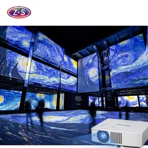 Indoor Digital Magic Projection Immersive Hologram Wall Floor Projector For Restaurant