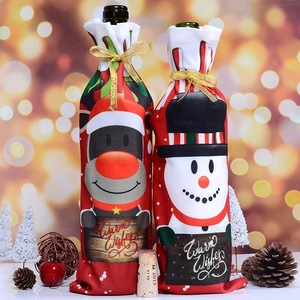 Set di bottiglie di vino con pavone artificiale fabbrica all'ingrosso decorazioni per la tavola da pranzo a casa per le vacanze di <span class=keywords><strong>capodanno</strong></span> stampate - Product Image 6