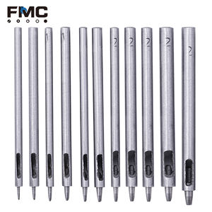 Fabrieks Metalen Ronde Lederen Set Gereedschappen Kwaliteit Roestvrijstalen Riem Gat Pons Voor Leer - Product Image 1