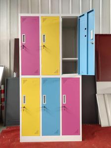 Industrial-Style Six-Door Metal <strong>Locker</strong> Steel Clothes Hanging <strong>Wardrobe</strong> Cabinet for Bedroom Schools Hotels Workshops Warehouses - Product Image 6