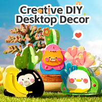Kit de plantes succulentes en plâtre pour bricolage Kit de peinture créative pour enfants Jouets éducatifs Porte-stylo créatif Ensemble de fleurs en gypse