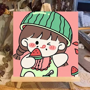 Pintura al Óleo Digital para Niños, Kits de Pintura Decorativa de Animales, Estilo de Dibujos Animados - Product Image 6