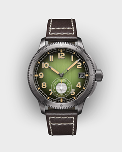 <span class=keywords><strong>Montre</strong></span>-<span class=keywords><strong>bracelet</strong></span> vintage pour homme, style pilote, à quartz, avec petit cadran secondaire, <span class=keywords><strong>bracelet</strong></span> en <span class=keywords><strong>cuir</strong></span> <span class=keywords><strong>marron</strong></span> de 20 mm, lumineuse - Product Image 2