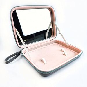 Fashion High Quality EVA <b>Makeup</b> <b>Storage</b> Case Outdoor Travel Portable Mirror Cosmetics Organizer Bag - Product Image 1
