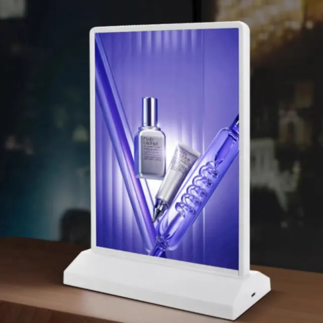 A4 USB Plug Led Slim Snap Frame Light Box Illuminated Poster Display Led Menu Board For Restaurant Cafe Shops