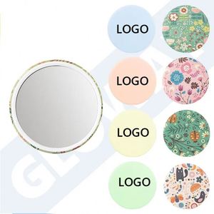 Miroir de maquillage compact en métal durable avec impression UV personnalisée, idéal pour les sacs à main et les cadeaux promotionnels (vente en gros) - Product Image 4