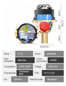 Xenplus, nuevo, superventas, proyector láser Dual de 1,8 pulgadas, lente LED, luz alta y baja, H4, H7, H11, 9005, 12V, accesorios de modificación de coche - Product Image 6