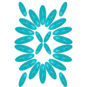 Turquoise naturelle de couleur bleue, forme ovale, taille 7*20mm, poids 2g, cabochon pour la fabrication de colliers ou de bagues, comme cadeau pour la famille, à usage multiple - Product Image 1