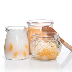 120ml mini Glass sữa chua Jar cho thực phẩm lưu trữ và nến container dễ dàng cho DIY nghệ thuật thủ công mỹ nghệ và công nghiệp sử dụng cho nhà bếp