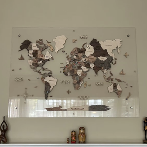 YZOK Mappa del Mondo in Legno 3D - Grande Decorazione Murale - Idea Regalo <span class=keywords><strong>per</strong></span> Ogni Occasione - Arte da Parete <span class=keywords><strong>per</strong></span> <span class=keywords><strong>Casa</strong></span>, Cucina o Ufficio - Product Image 6