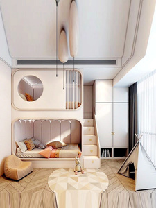 Litera para habitación infantil, moderna, minimalista, <span class=keywords><strong>de</strong></span> madera maciza, cama superior e inferior, personalización completa, litera <span class=keywords><strong>de</strong></span> princesa <span class=keywords><strong>de</strong></span> ancho igual. - Product Image 4
