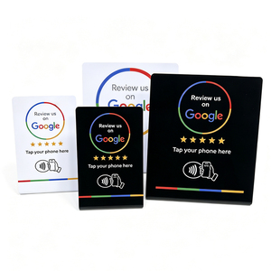 Tarjeta de Menú Programable de Acrílico, Epoxi y PVC Personalizada, 13.56Mhz NFC, Soporte para Tarjeta con Código QR para Reseñas de Google - Product Image 2