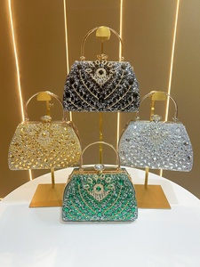 Sacs à main de soirée formels pour femmes, pochettes de luxe en strass 2026, sacs scintillants, sacs à main en cristal de diamant pour les fêtes et les mariages - Product Image 2