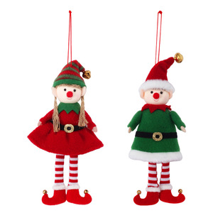 Muñeco de elfo de tela hecho a mano al por mayor, adornos para árboles de Navidad, decoración colgante de hadas para fiesta de Navidad, suministros de regalo - Product Image 5