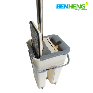 Vente flash : Serpillère plate avec seau auto-essoreur, manche en acier inoxydable, serpillère mains libres, articles ménagers - Product Image 6