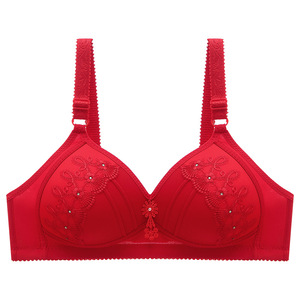 Dropshipping Best Selling Big Size Ladies Sexy Fat Women Wireless Comfortable Gather <b>Thin</b> Cup Bra - Product Image 2