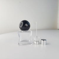 Bouchon rond de bouteille de parfum en verre transparent carré unique de luxe de 15ml (GPM-H9)