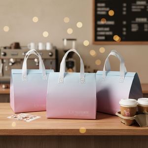 Sac isotherme jetable en non-tissé recyclable avec doublure en aluminium pour plats à emporter, idéal pour boissons chaudes/froides - Vente en gros - Product Image 1