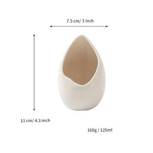 Ceramic Candle Holder Empty <b>White</b> Custom Shape Home Decoration DF1787 - Product Image 4