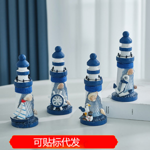 Mini Faro Ocean Breeze 5x5x13cm, Adorno Decorativo de Estilo Mediterráneo - Product Image 5