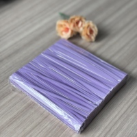 Attaches métalliques torsadées en PET Fanxing OEM ODM personnalisées, couleur macaron pastel, surface lisse, pour emballage alimentaire et bonbons d'Halloween