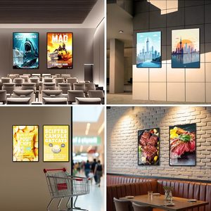 Dimmable Led Wall Mount Decorative <b>Poster</b> Tempered Glass Aluminum <b>Frame</b> <b>Frame</b> Light Box Sign Advertising Light Boxing Signage - Product Image 3