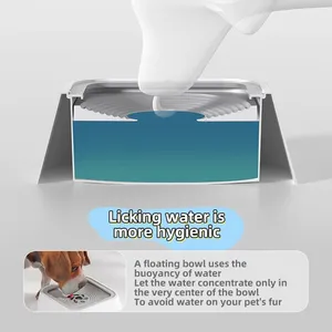 Distributeur automatique 2-en-1 d'eau et de nourriture pour chats et chiens – Gamelle intégrée mignonne à gravité en plastique, capacité 1,3 L, anti-fuite - Product Image 2