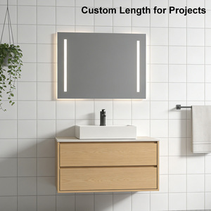 <span class=keywords><strong>Miroir</strong></span> LED mural pour <span class=keywords><strong>salle</strong></span> <span class=keywords><strong>de</strong></span> <span class=keywords><strong>bain</strong></span> NewThingLine, design scandinave moderne, IP44, compatible CE/UKCA/SAA/ETL, pour maison/appartement - Product Image 2