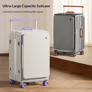 <span class=keywords><strong>Valise</strong></span> cabine 20 pouces avec compartiment humide/sec, roues en caoutchouc, poignée télescopique large et porte-gobelet, personnalisable directement en usine - Product Image 1