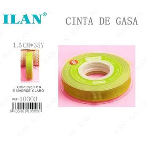 Nastro in Gasa Verde Chiaro 1,5 cm x 35 Y - Product Image 1