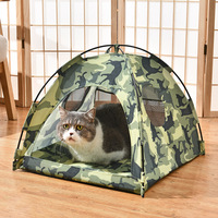 Tente pour animaux de compagnie universelle quatre saisons en gros pour chien et chat, respirante, pliable, portable, maison de chat d'extérieur, camp de chat, grotte pour animaux de compagnie, nid