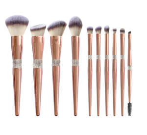 Daily Queen, Nueva Llegada, 19 Piezas, Brochas de Maquillaje Faciales de Marca Privada <span class=keywords><strong>James</strong></span> <span class=keywords><strong>Charles</strong></span>, Color Negro, con Cristales Brillantes, para Corrector - Product Image 2