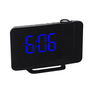 Réveil projecteur avec <span class=keywords><strong>radio</strong></span> FM, double alarme, 180° °   Horloge numérique de chevet à affichage LED rotatif avec charge USB pour chambre à coucher ET0716 - Product Image 5