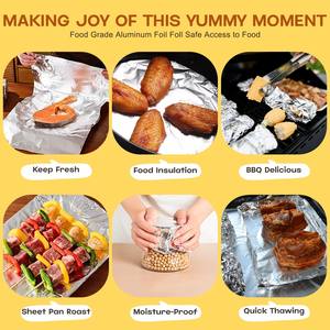 נייר אלומיניום למזון באורך 20 מטר, עובי 11 מיקרון, במחיר מפעל - Product Image 5