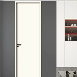ประตูไม้เนื้อแข็งที่กำหนดเองภายในด้วยจอไฟเบอร์กลาสกันเสียงและกันขโมยสำหรับห้องนอนห้องน้ำห้องครัว - Product Image 6