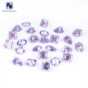 Groothandelsprijs Violette Kleur Peer/Prinses/Asscher/Ovale Vormen Paars Moissaniet Diamant Synthetische Losse Diamant Edelstenen