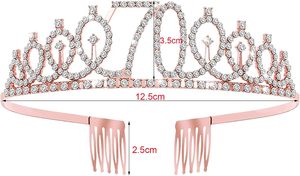 Diadema de satén rosa dorado con cristales para regalo de <span class=keywords><strong>cumpleaños</strong></span> número <span class=keywords><strong>70</strong></span> - Product Image 3