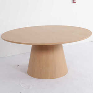 Table de salle à manger et de bureau ronde en bois massif moderne de haute qualité pour l'utilisation de meubles durables à la maison - Product Image 3