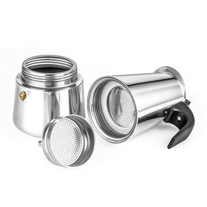<span class=keywords><strong>Cafetera</strong></span> Espresso para Estufa de <span class=keywords><strong>2</strong></span>/4/6/9 <span class=keywords><strong>Tazas</strong></span>, <span class=keywords><strong>Cafetera</strong></span> <span class=keywords><strong>Italiana</strong></span> para <span class=keywords><strong>Inducción</strong></span> y Gas <span class=keywords><strong>Cafetera</strong></span> Moka de Acero Inoxidable, Diseño Minimalista - Product Image 3