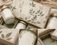 Scatola per Candele in Cartone Rigido Personalizzabile Direttamente dalla Fabbrica, Design con Coperchio e Base, Rivestimento in Spugna, Confezione Regalo Premium per Cornici Fotografiche