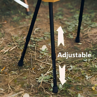 Mesa Táctica IGT Portátil de Plástico, Altura Ajustable, Plegable, Mesa Auxiliar para Camping, Barbacoa y Cocina al Aire Libre