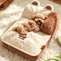 Lit pour chien avec soutien du cou pour chiens de petite et moyenne taille, lit chaud pour l'hiver, canapé-nid pour animaux de compagnie toutes saisons