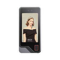 Contrôle d'accès facial visible étanche IP65 avec lecteur d'empreintes digitales ou code QR, lecteur de cartes EM et MF, pointage des heures de présence par reconnaissance faciale