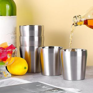175ml 260ml <span class=keywords><strong>300ml</strong></span> 350ml 500ml 야외용 재사용 이중벽 스테인리스 스틸 캠핑 머그 맥주 텀블러 컵 물 커피 머그 - Product Image 5