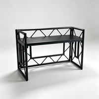 Table de DJ pliable et portable en aluminium, structure en treillis, 170*61*115cm, pour événements et fêtes