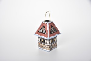 Boîte de rangement artisanale en métal moderne exquise avec poignée LP 87X87X168 boîte en métal souvenir à impression offset - Product Image 4