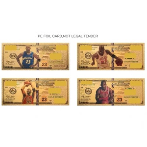 Tarjeta de Notas Personalizada de Fábrica con Relieve 3D en Lámina Dorada de PE, Notas en Lámina Dorada de Michael Jordan de los <span class=keywords><strong>Chicago</strong></span> Bulls para Colección de Aficionados - Product Image 1