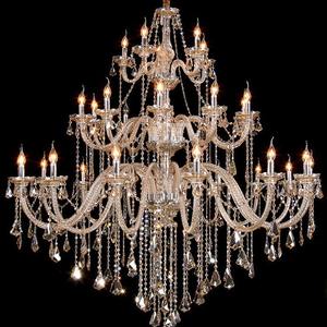 Lustre à grande bougie en cristal personnalisé de luxe avec LED pour hall d'hôtel de salle de mariage traditionnel européen personnalisé - Product Image 4