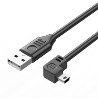Cable USB 2.0 en ángulo recto al por mayor, de cobre sin oxígeno, de 90 grados, para carga de datos en cámaras de salpicadero y grabadoras de coche
