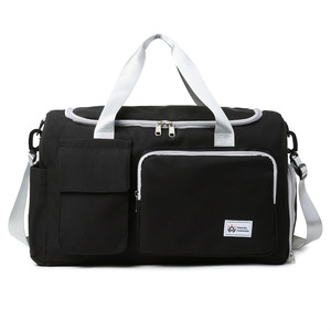 Custom Logo Oxford Fashion Waterproof Dry Wet Separation Short-Distance Zipper Closure Convenient Cheap Trolley Travel Bags - Product Image 4